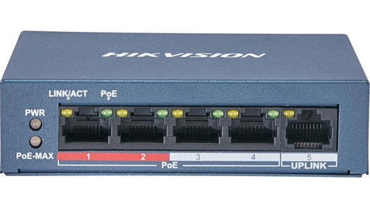 Hikvision DS-3E0105P-E/M POE 4 Port - Onestepsolutions